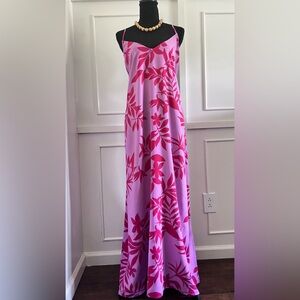 Old Navy Floral Pink and Red Women's Maxi Dress Swim Cover-Up. XXL  GENTLY LOVED
